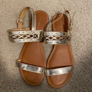 Champagne gold Tommy Hilfiger sandals
